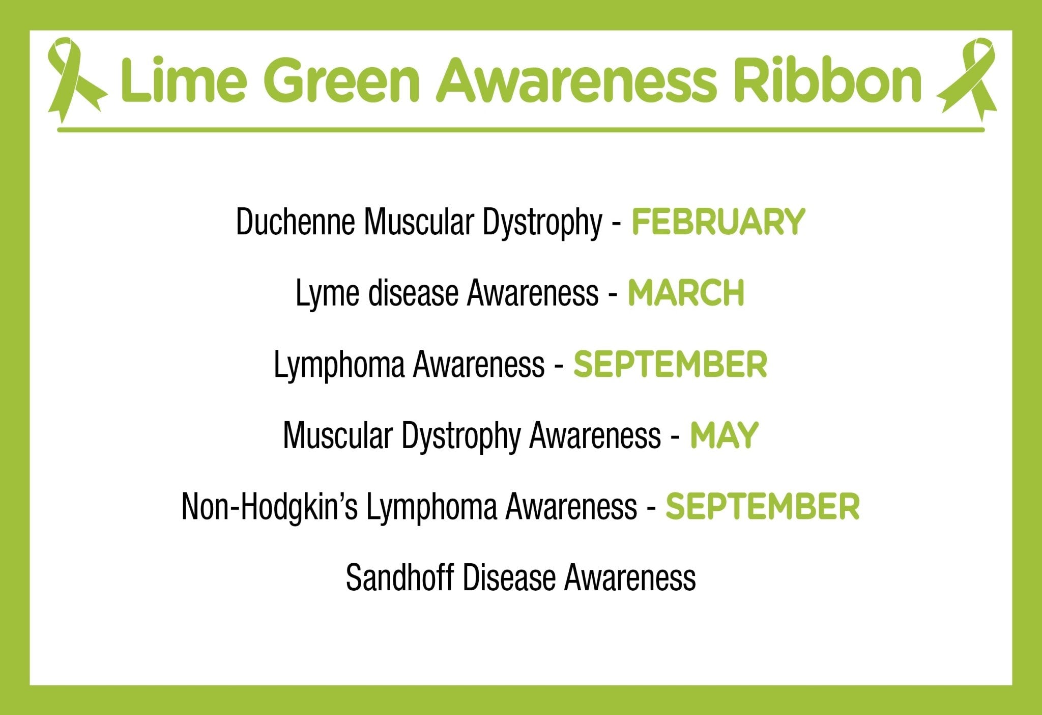 Lime Green Silicone Bracelets for Lymphoma, Lyme Disease