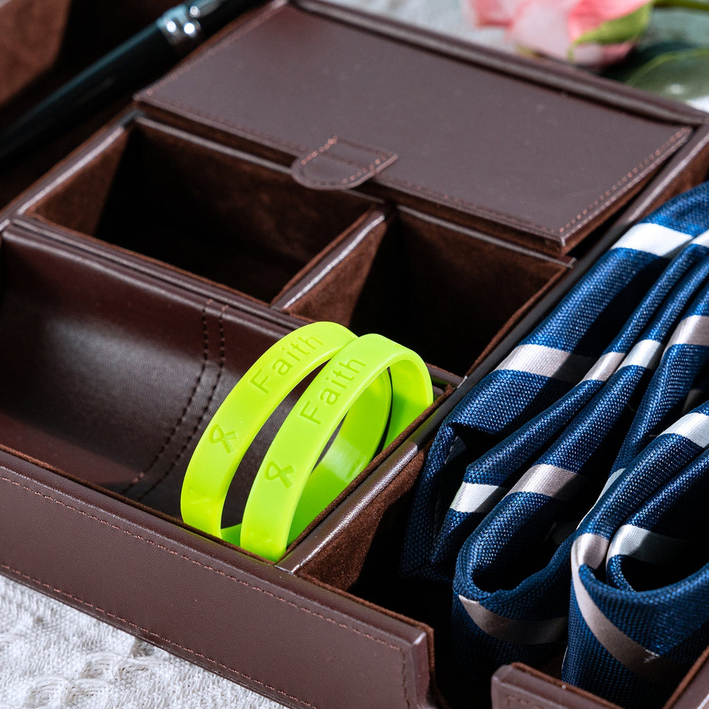 Lime Green Silicone Bracelets for Lymphoma, Lyme Disease