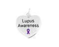 Lupus Awareness Heart Charms