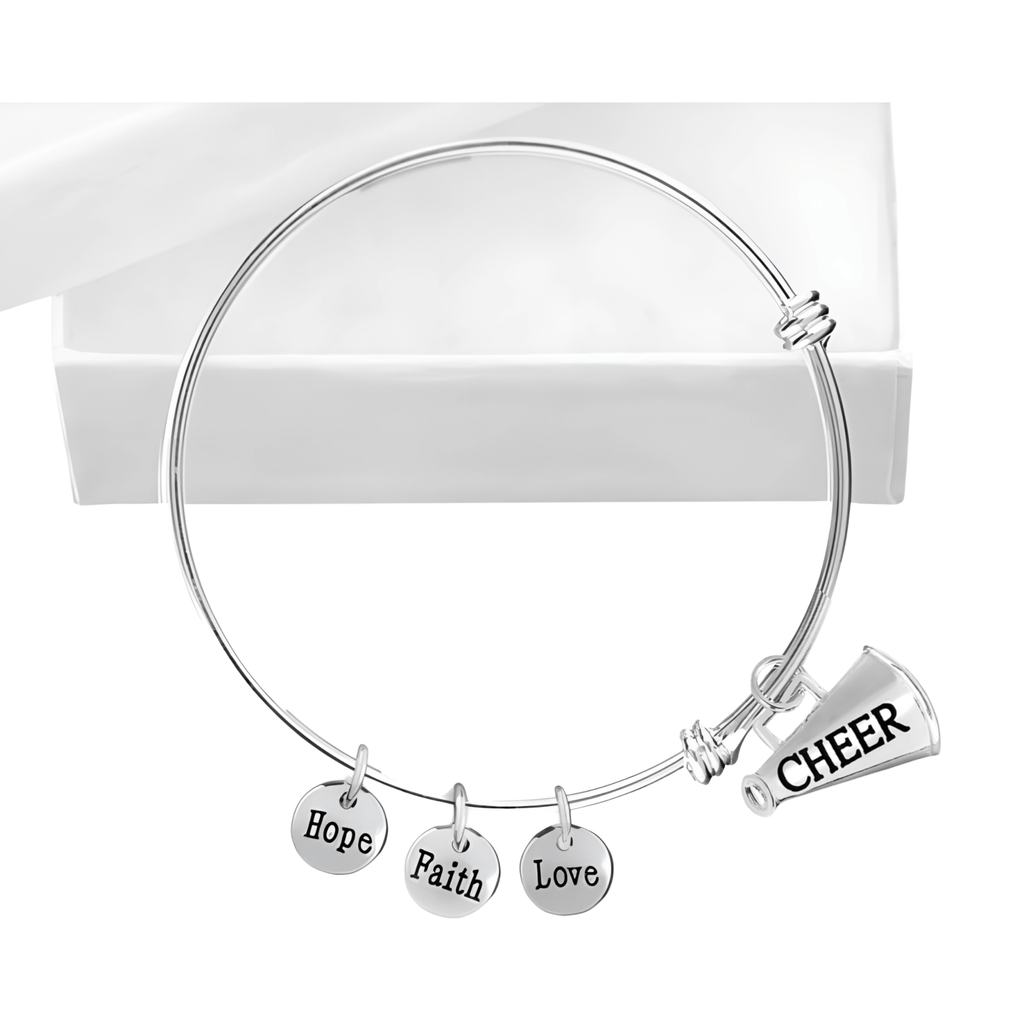 Megaphone Cheerleading Retractable Charm Bracelets