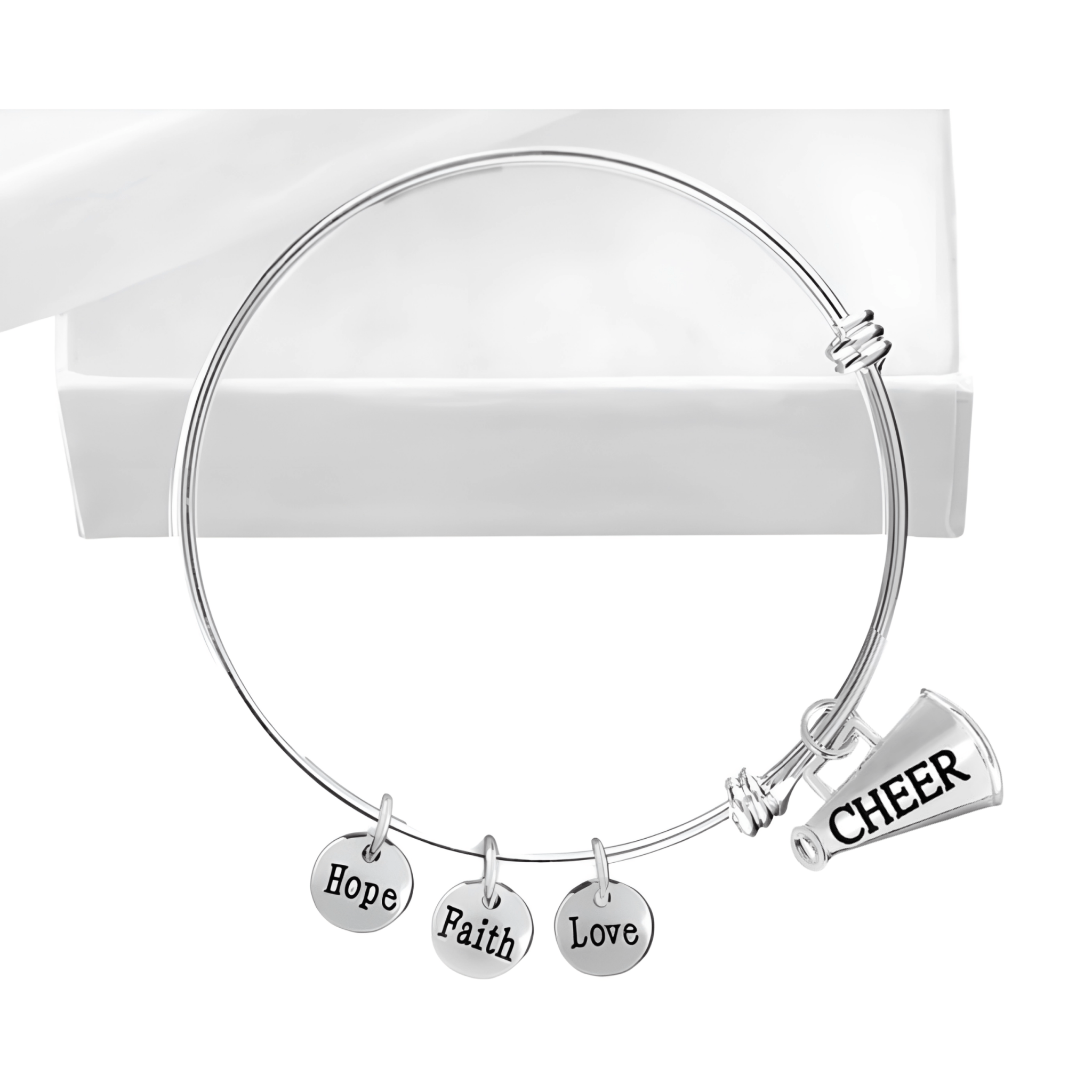 Megaphone Cheerleading Retractable Charm Bracelets