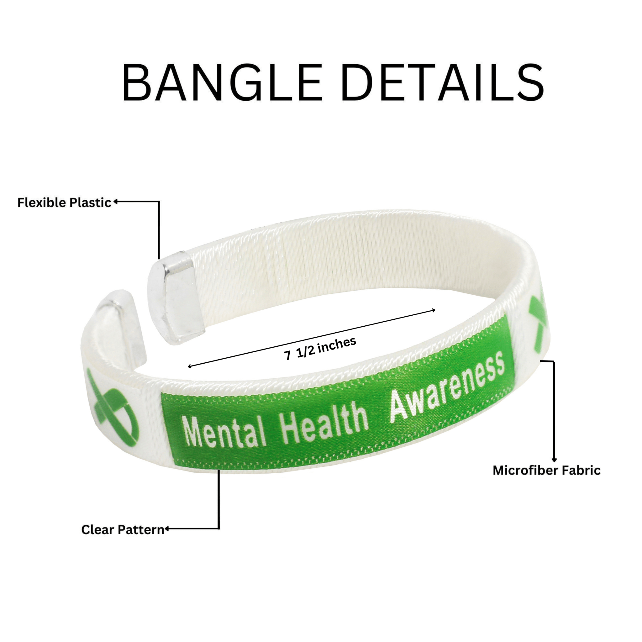 10 Pack Mental Health Bangle Bracelets