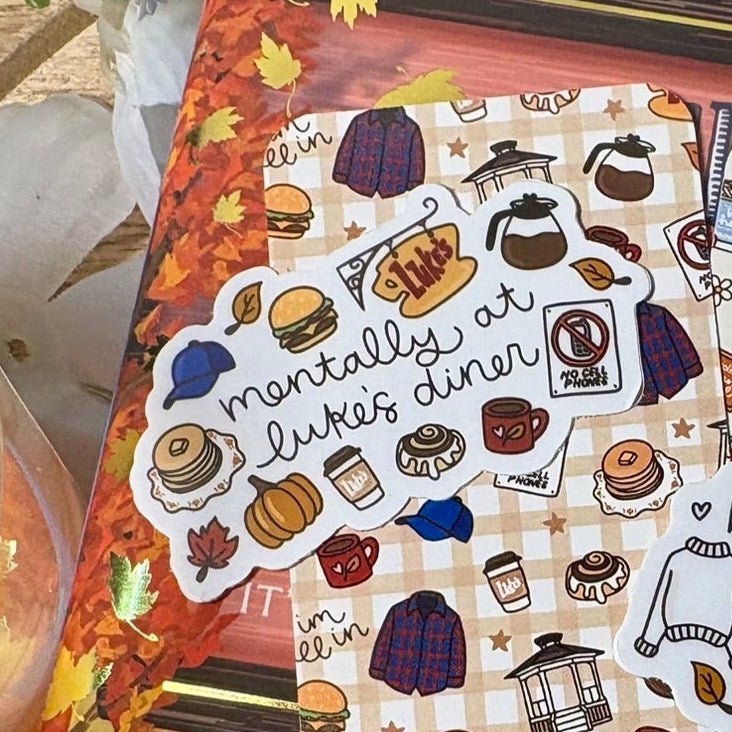 Mentally at a Diner Sticker