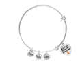 Multiple Sclerosis Awareness Heart Charm Retractable Bracelets