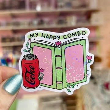 My Happy Combo Coke and Book Sticker
