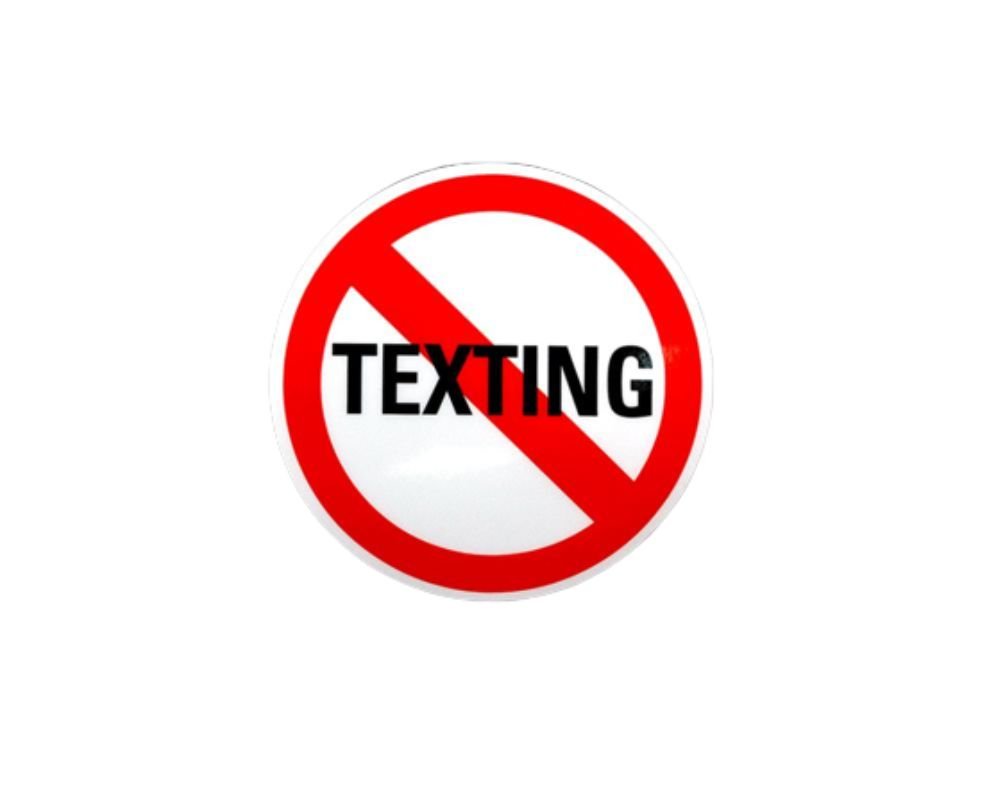 25 Pack No Texting Car Window Decals