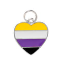 Non-Binary Flag Heart Charms