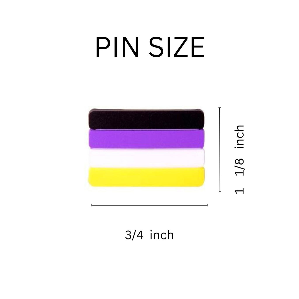 10 Pack Non-Binary Flag Silicone Pins
