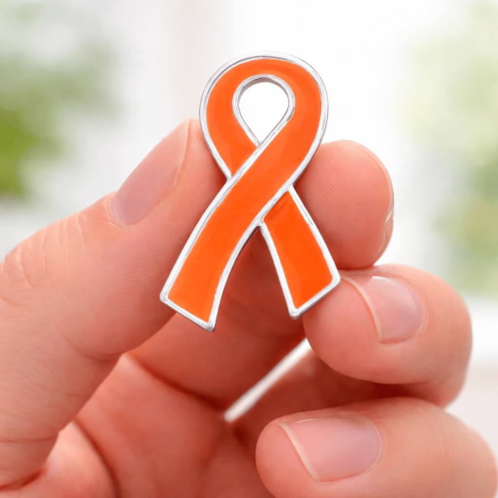 Orange Awareness Ribbon Pins