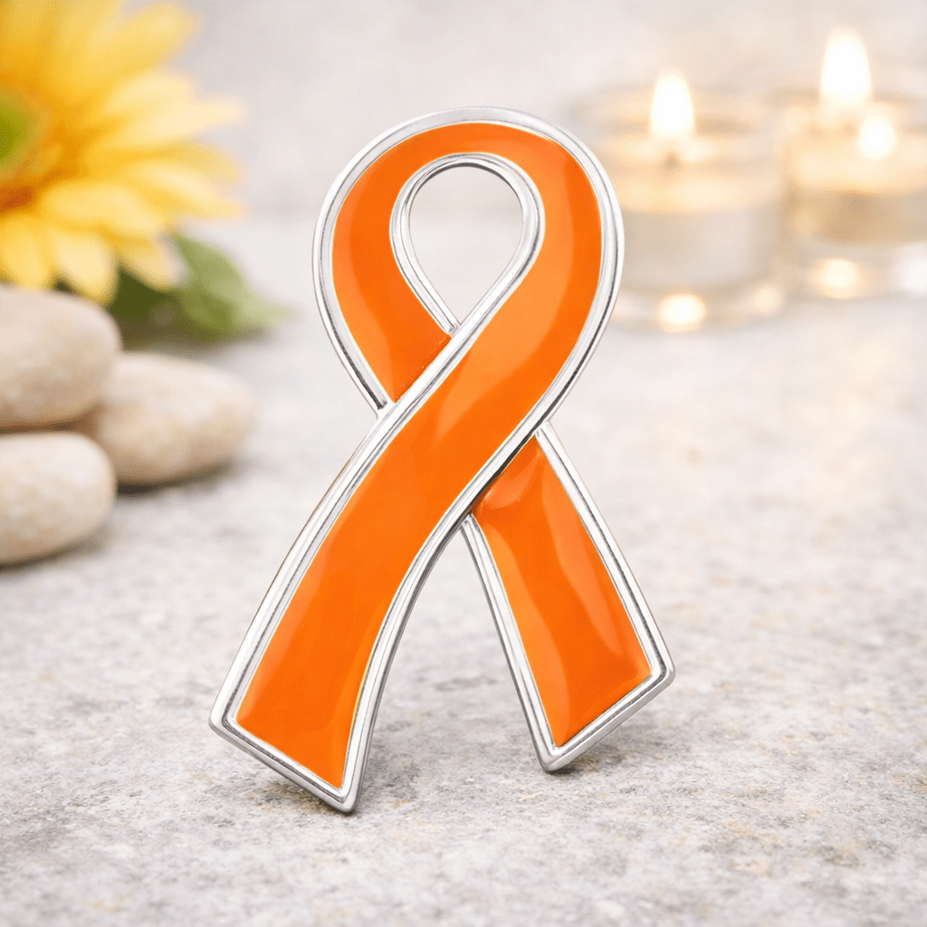 Orange Awareness Ribbon Pins