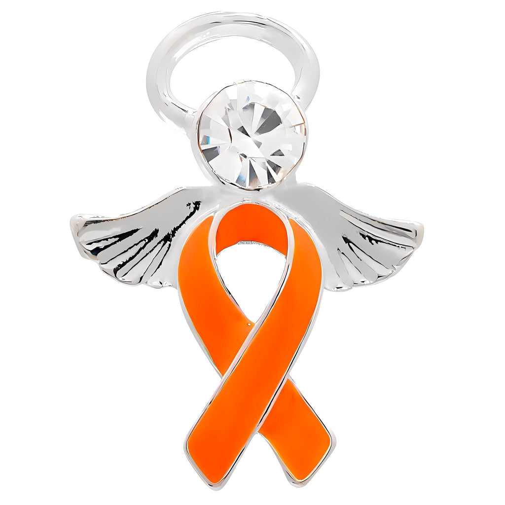 Orange Ribbon Awareness Angel Pins