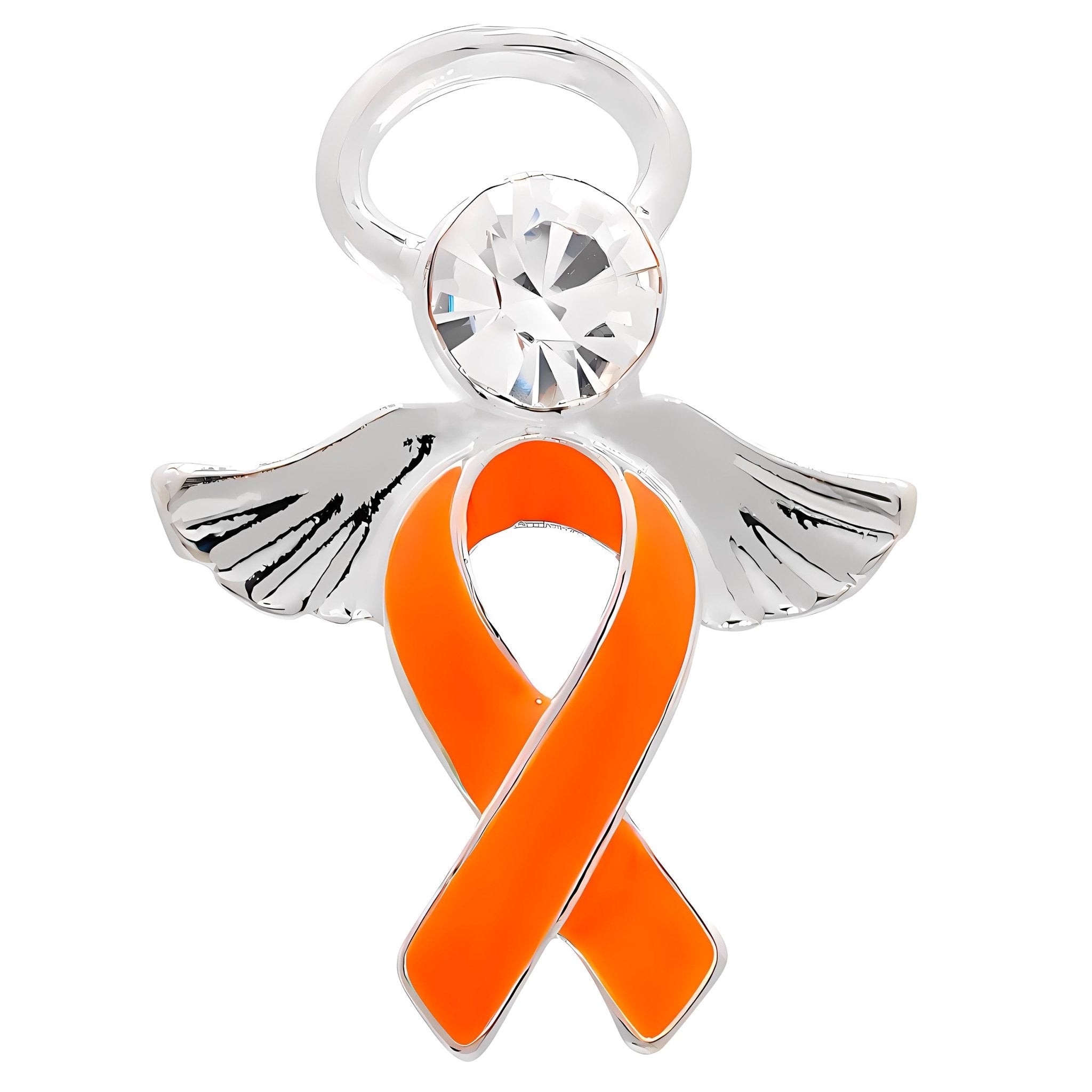 Orange Ribbon Awareness Angel Pins