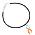 Orange Ribbon Awareness Leather Cord Bracelets