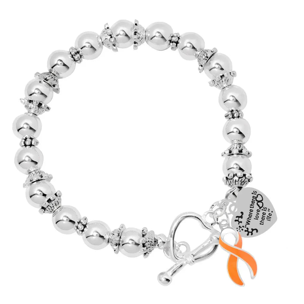 Orange Ribbon Where Is The Love Bracelets