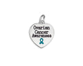 Ovarian Awareness Heart Charms