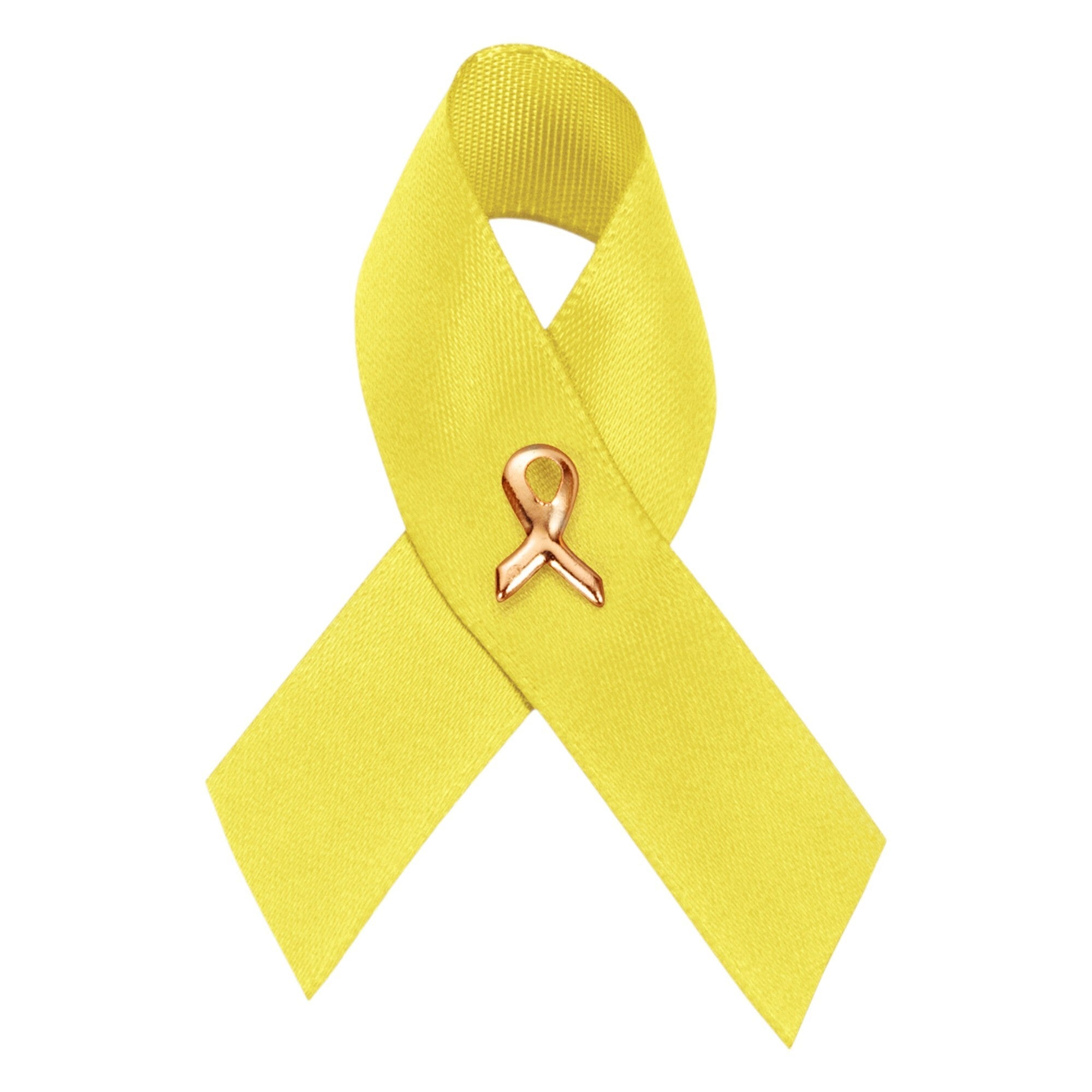 Satin Yellow Ribbon Pins