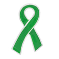 Large Flat Green Ribbon Pins