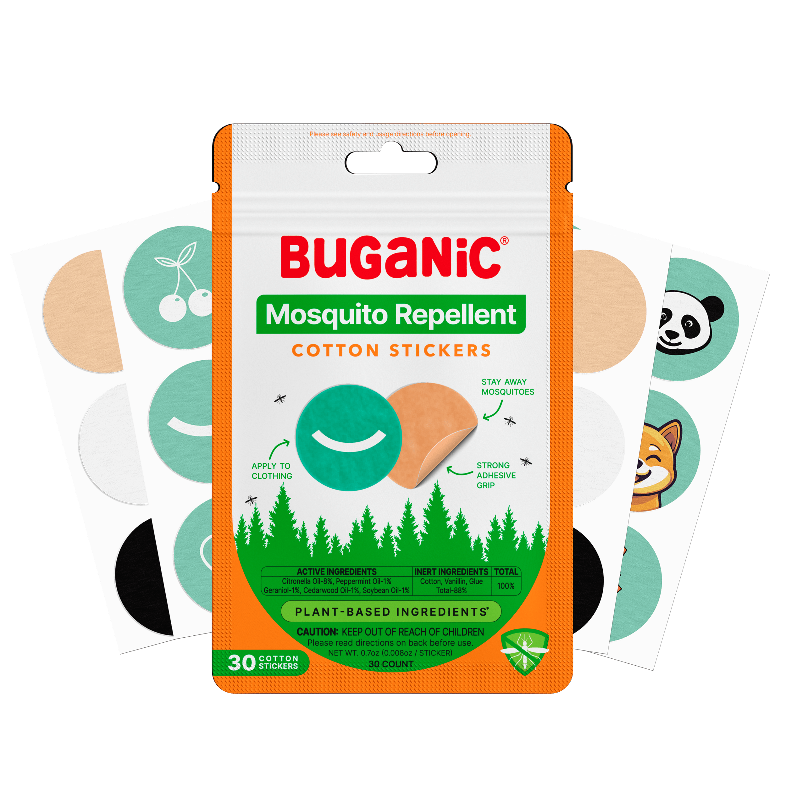 Buganic Mosquito Repellent Cotton Stickers
