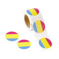Pansexual Flag Circle Stickers (250 per Roll)