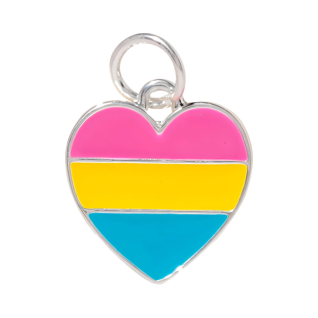 Pansexual Flag Heart Charms