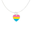 Pansexual Flag Heart Necklaces