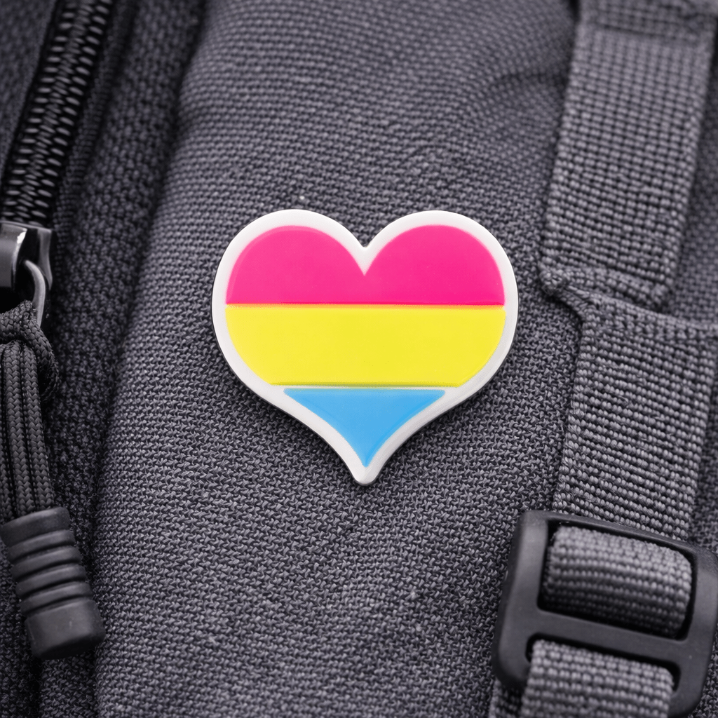 Pansexual Flag Heart Silicone Pins
