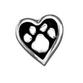 Paw Print Heart Tac Pins