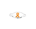 Peach Ribbon Oval Charms