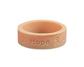 25 Pack Peach Ribbon Silicone Rings