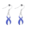 Periwinkle Ribbon Hanging Earrings