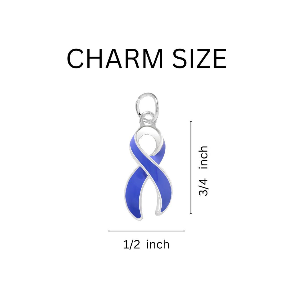 Periwinkle Ribbon Make a Difference Key Chains