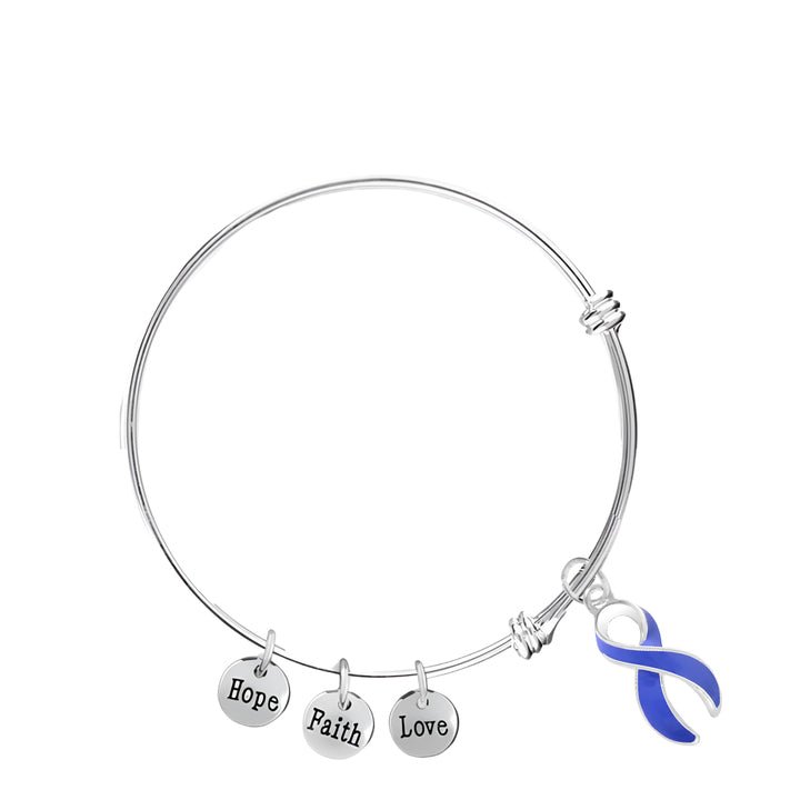 Periwinkle Ribbon Retractable Charm Bracelets