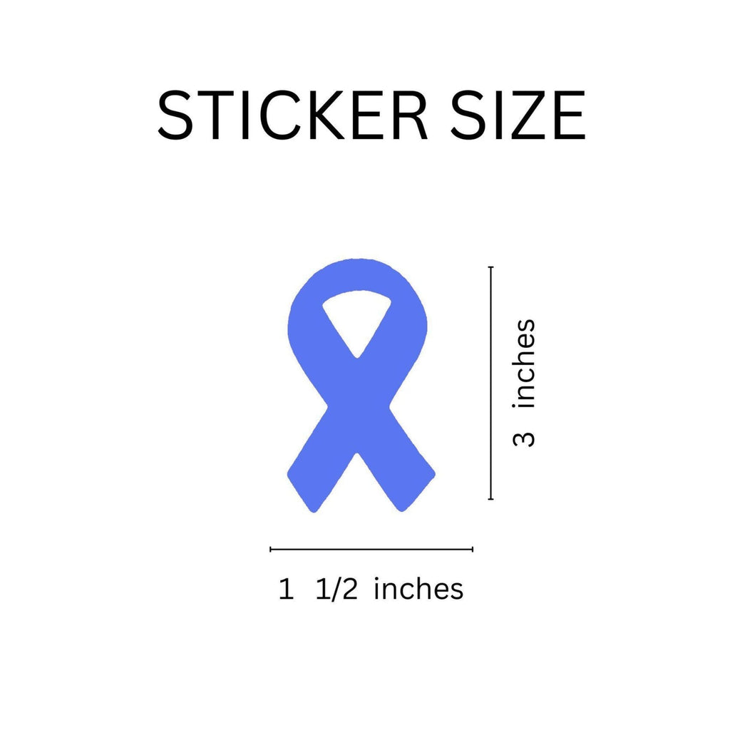 Periwinkle Ribbon Stickers (250 per Roll)