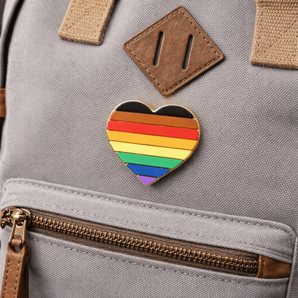Philadelphia 8 Stripe Flag Heart Silicone Pins