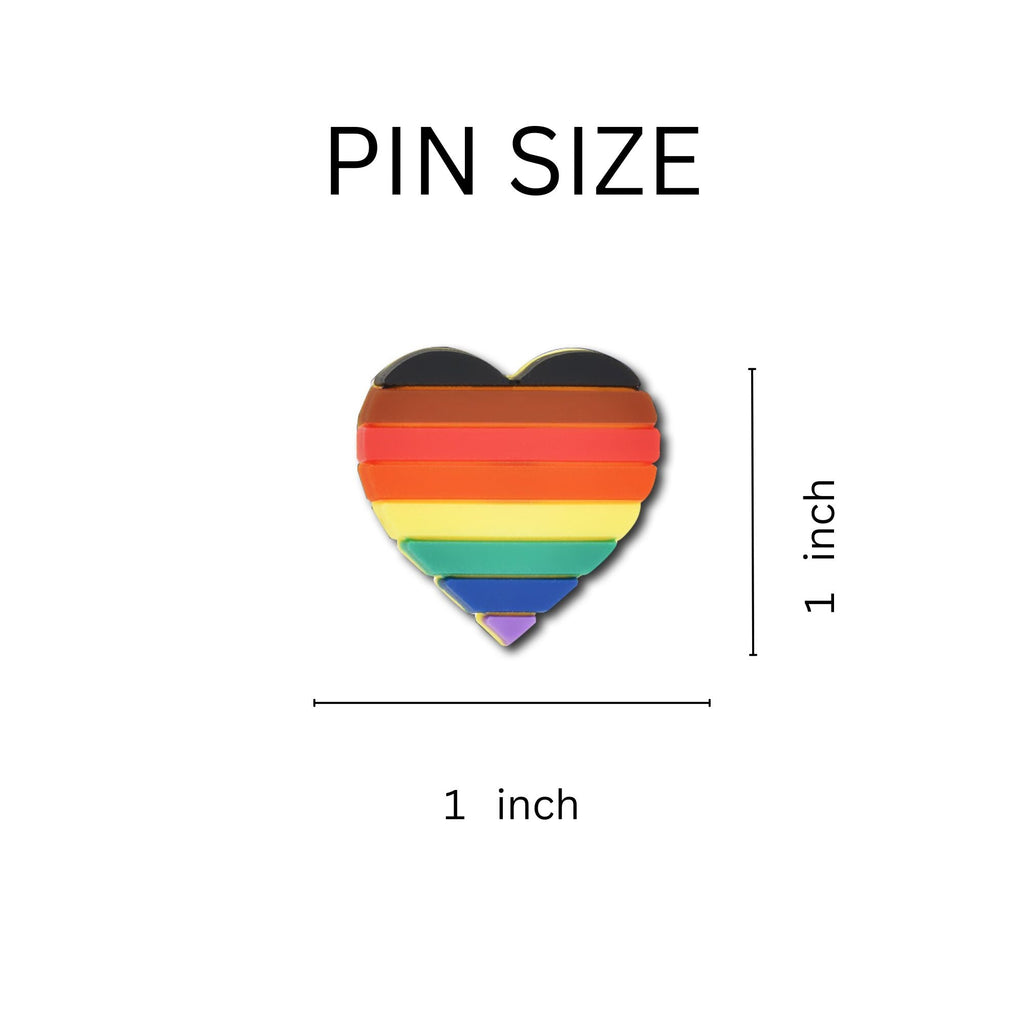 Philadelphia 8 Stripe Flag Heart Silicone Pins