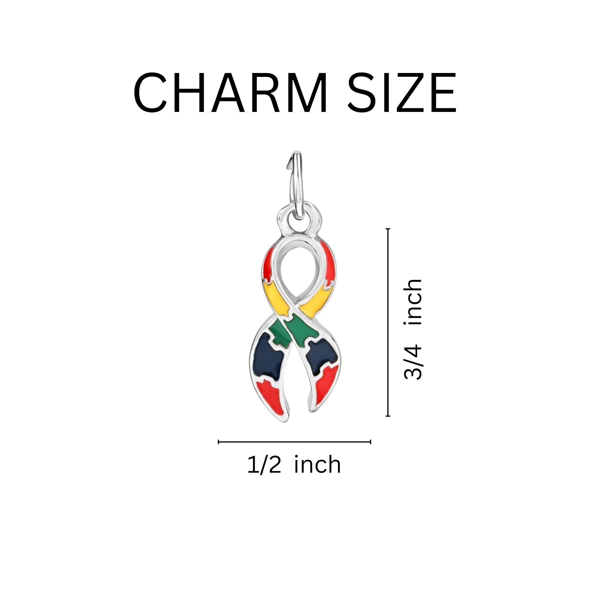 Pieces of the Puzzle Autism Ribbon Key Chains