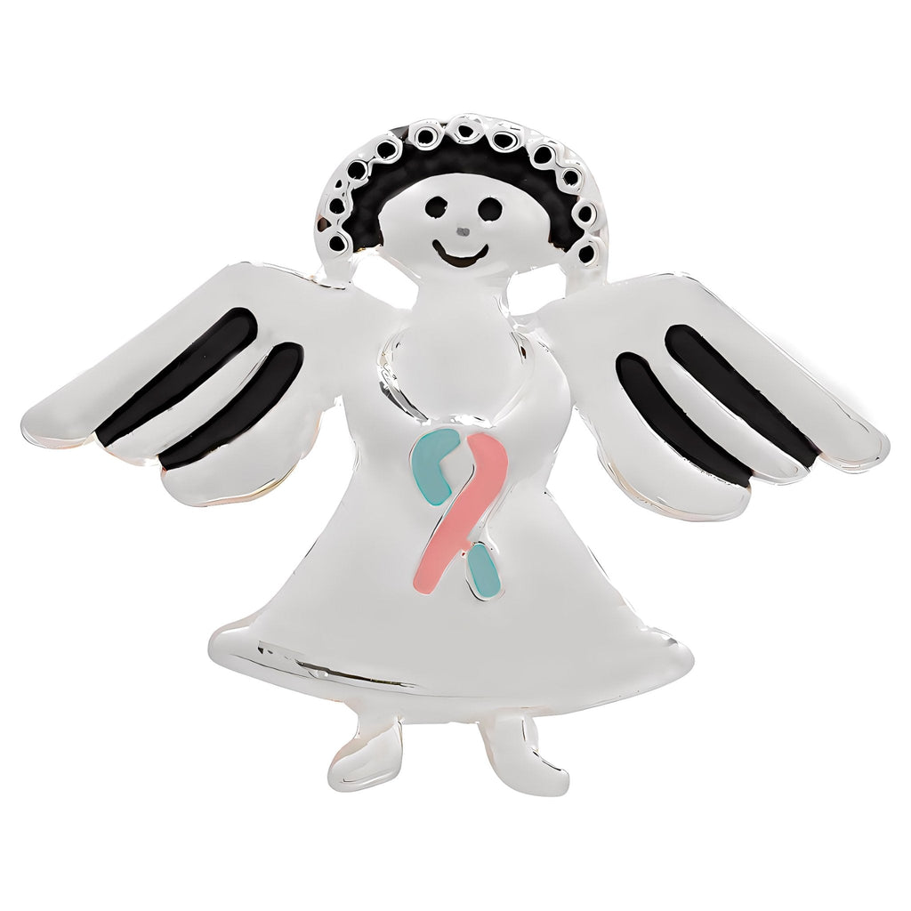 Pink & Blue Ribbon Angel Pins
