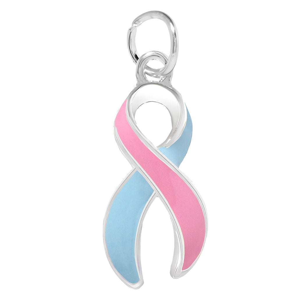 Pink & Blue Ribbon Charms