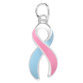 Pink & Blue Ribbon Charms