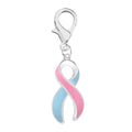 Pink & Blue Ribbon Hanging Charms