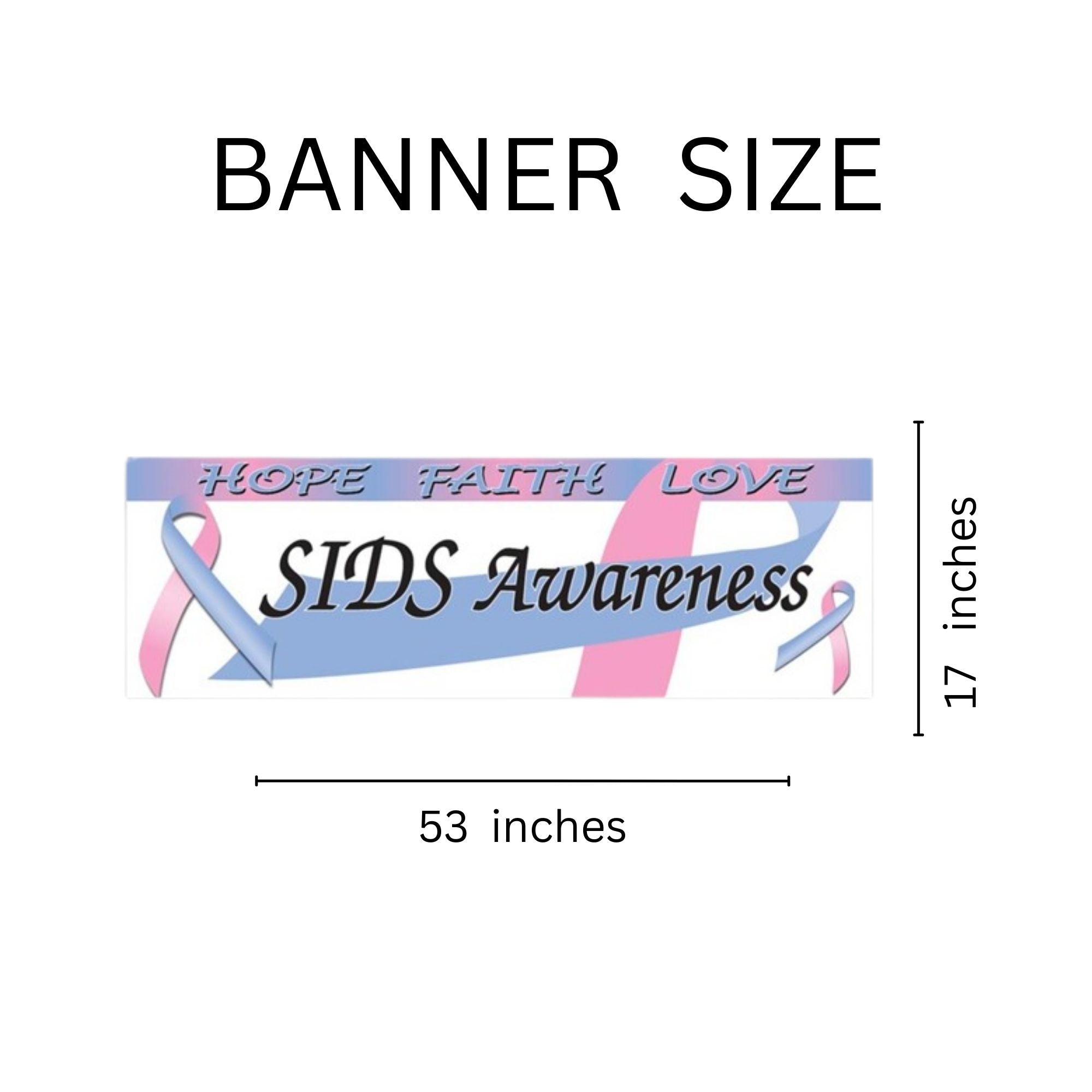 Pink & Blue Ribbon SIDS Banners