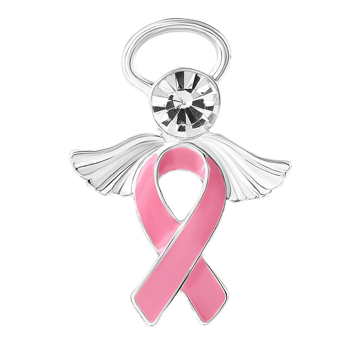 Pink Ribbon Angel Pin Counter Display (12 Cards)