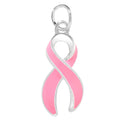 Pink Ribbon Breast Cancer Awareness Charms