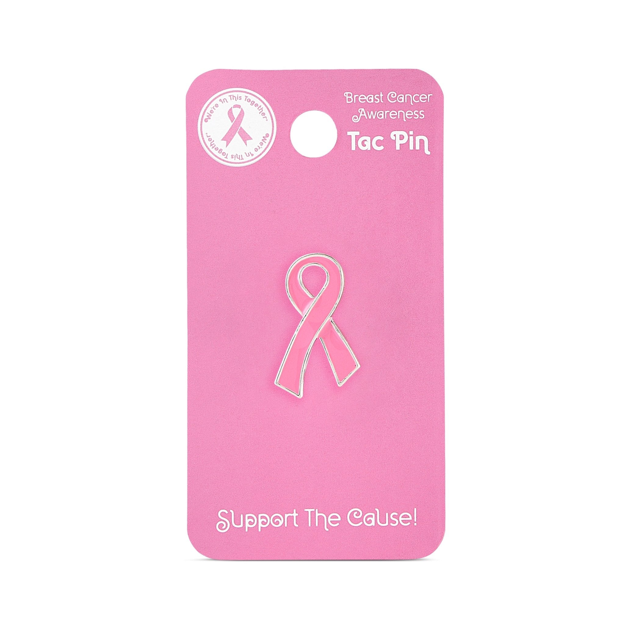 Pink Ribbon Flat Style Pin Counter Display (12 Cards)
