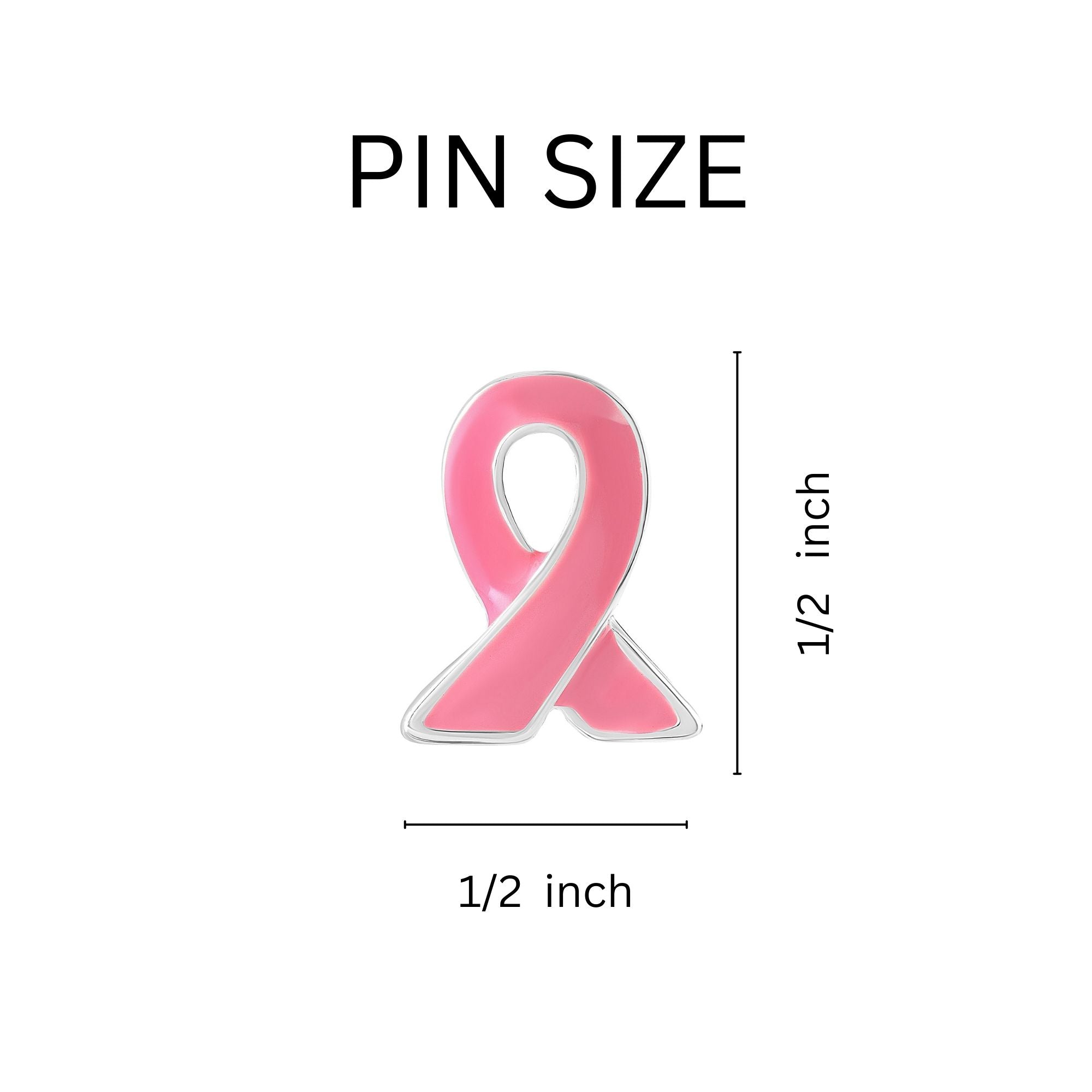 Pink Ribbon Lapel Pin Counter Display (12 Cards)