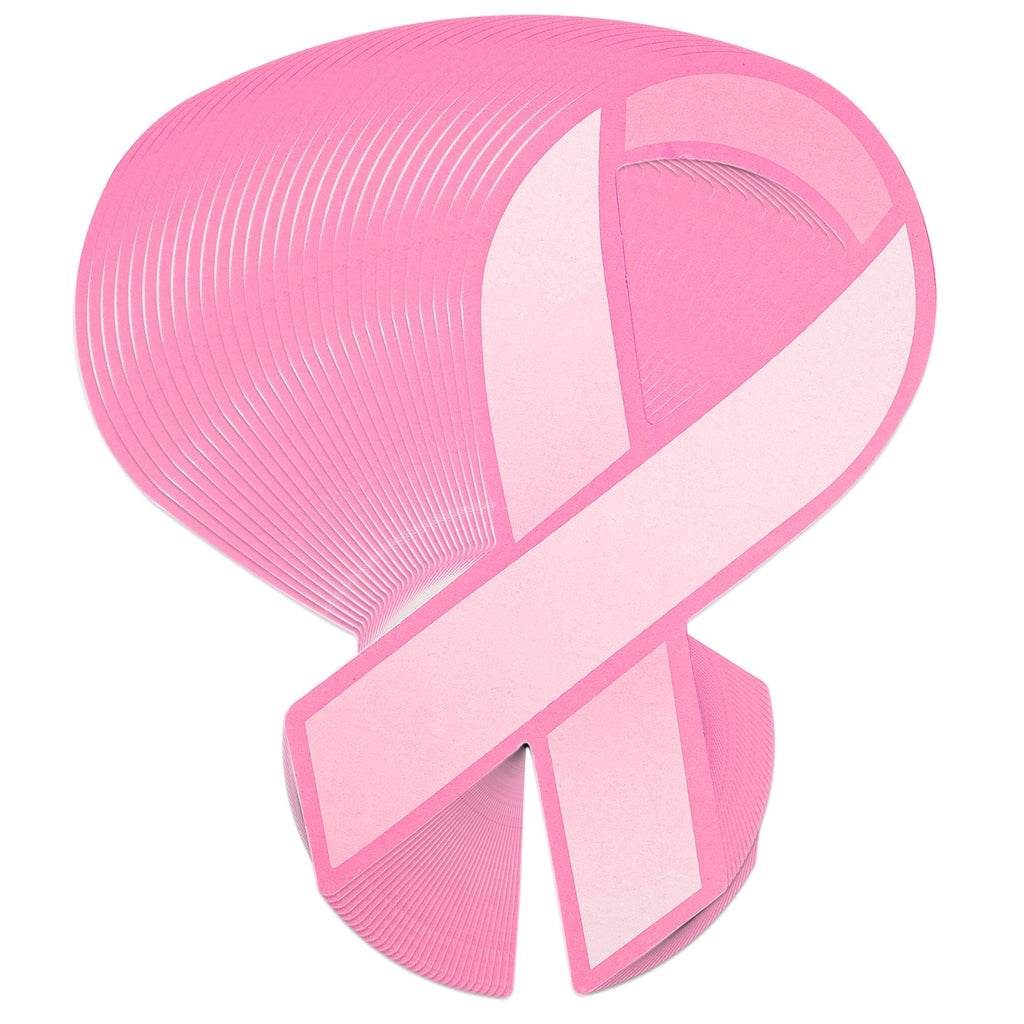 Pink Ribbon Paper Donation Ribbons (50/Pack)