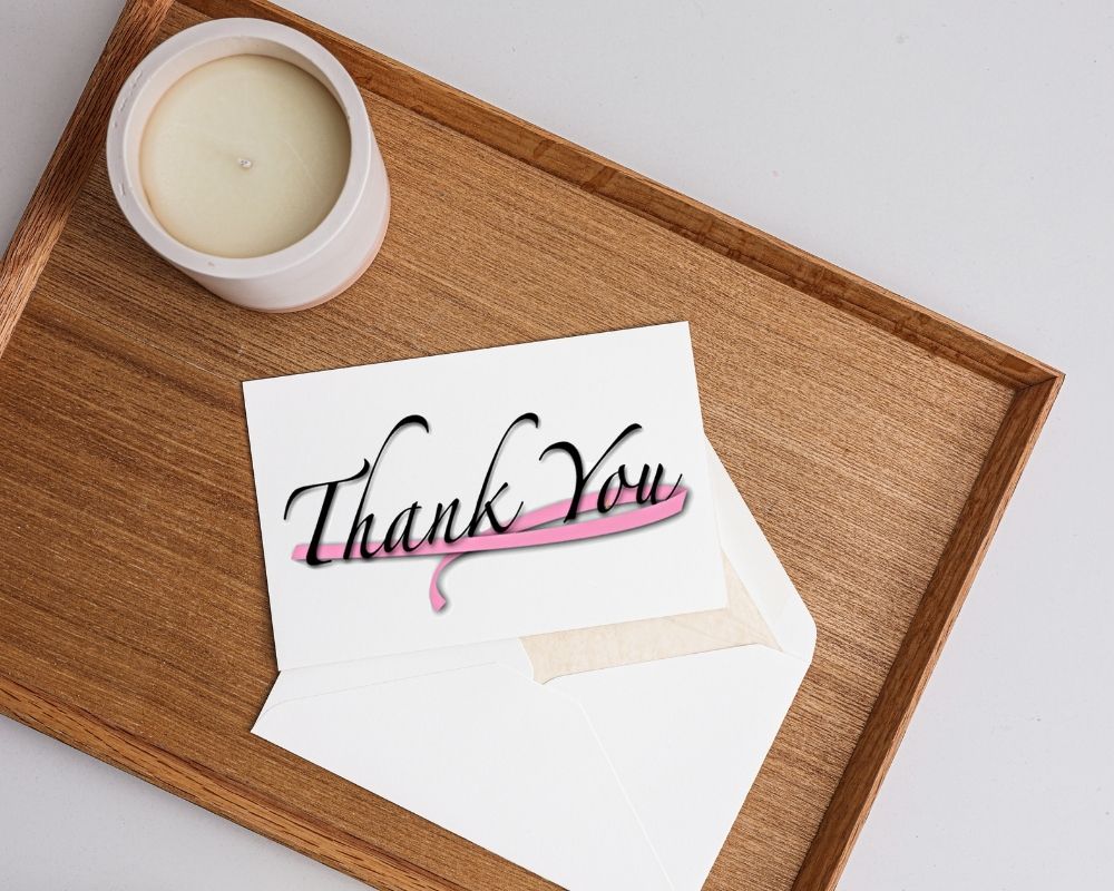 Pink Ribbon Thank You Cards (12 Cards/Pack)