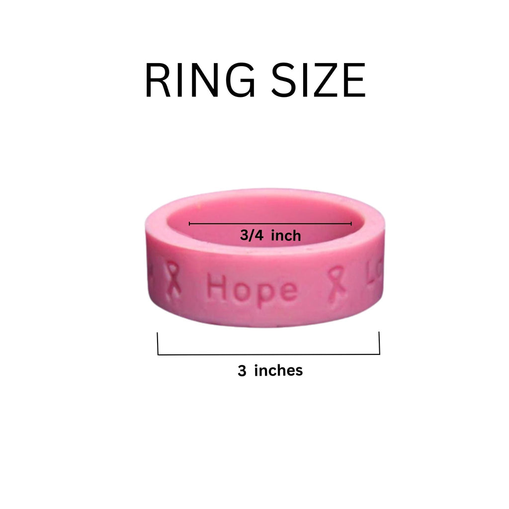 25 Pack Pink Silicone Rings