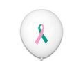 Pink & Teal Ribbon Balloons