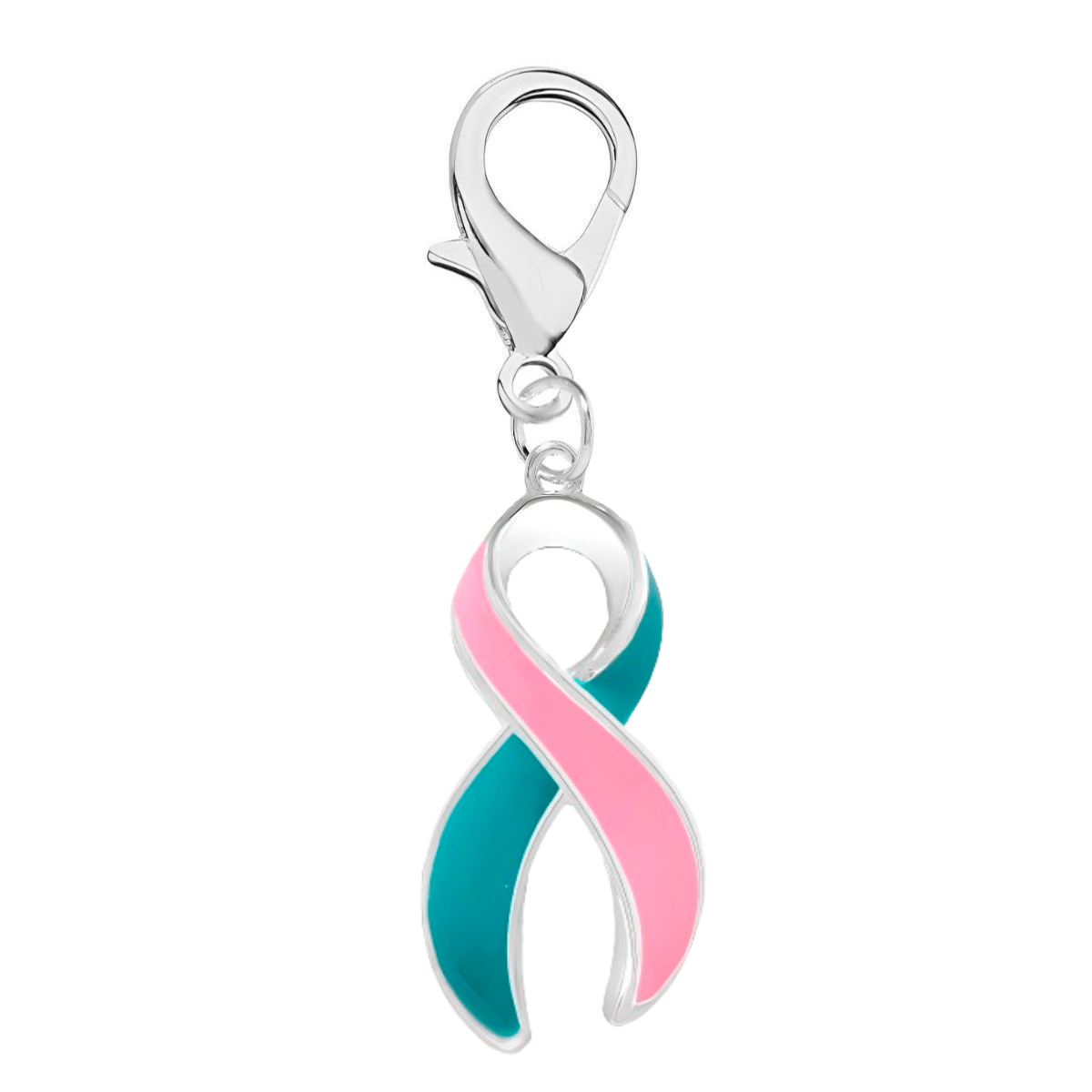 Pink & Teal Ribbon Hanging Charms